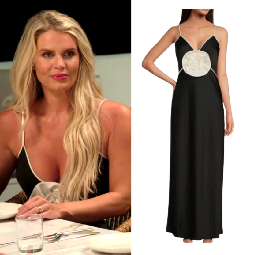 Madison LeCroy's Black Dress with White Flower  

 