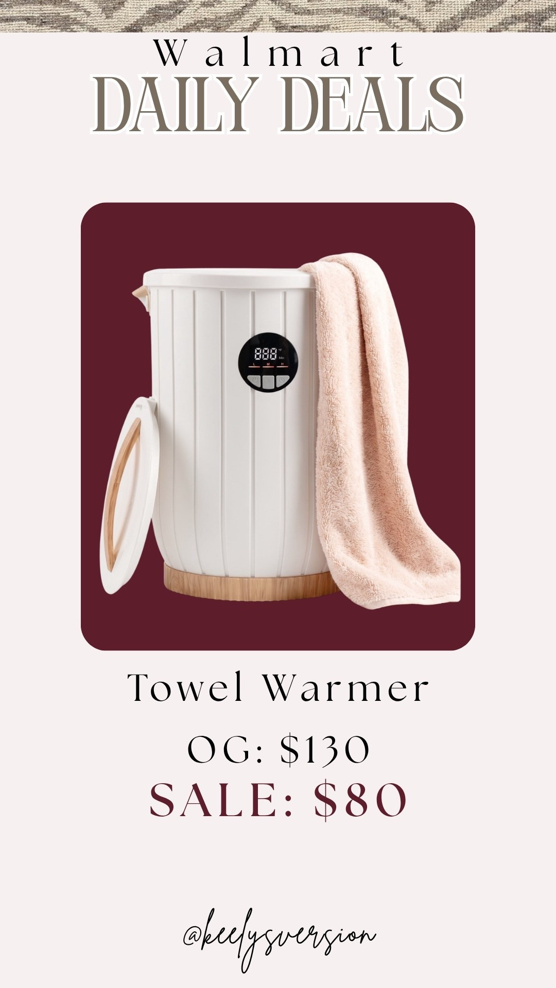 As I said in my morning vlog, I think everyone needs a towel warmer! 

@Walmart #walmart