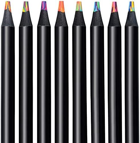 Nsxsu 8 Colors Rainbow Pencils, Jumbo Colored Pencils for Adults and Kids, Multicolored Pencils for  | Amazon (US)