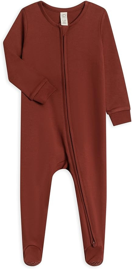 Colored Organics Baby Organic Cotton Peyton Zip Up Footed Sleeper | Amazon (US)