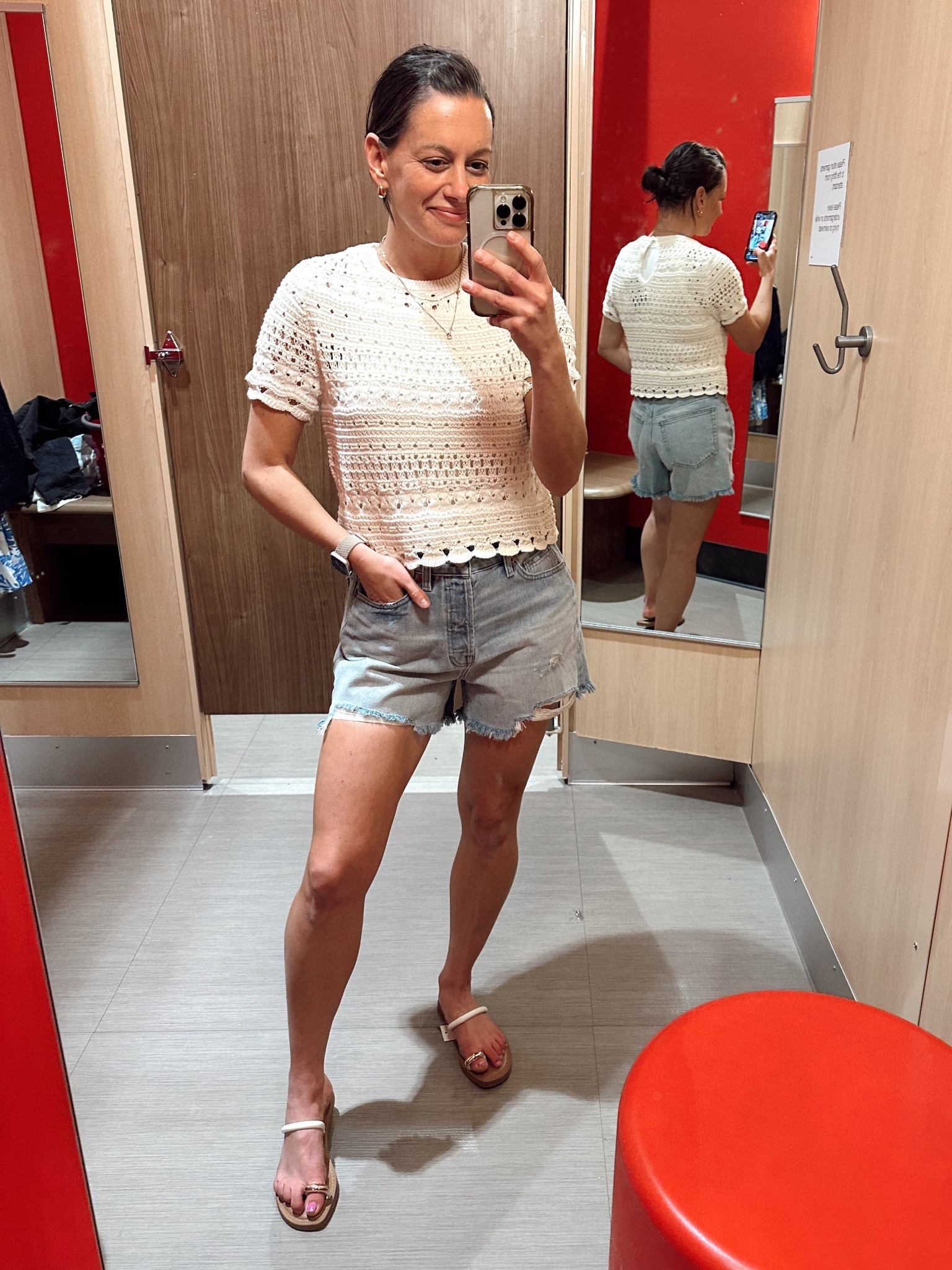 Target new arrivals!
Crochet top runs true to size - wearing a small.
Jeans shorts run true to size - wearing a 2.



#LTKOver40 #LTKPetite #LTKFindsUnder50
