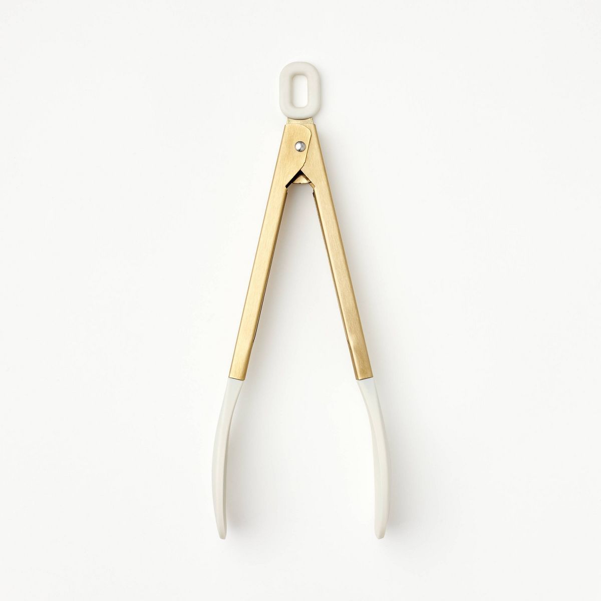 9" Stainless Steel Tongs with Silicone Champagne Light Gold - Figmint™ | Target
