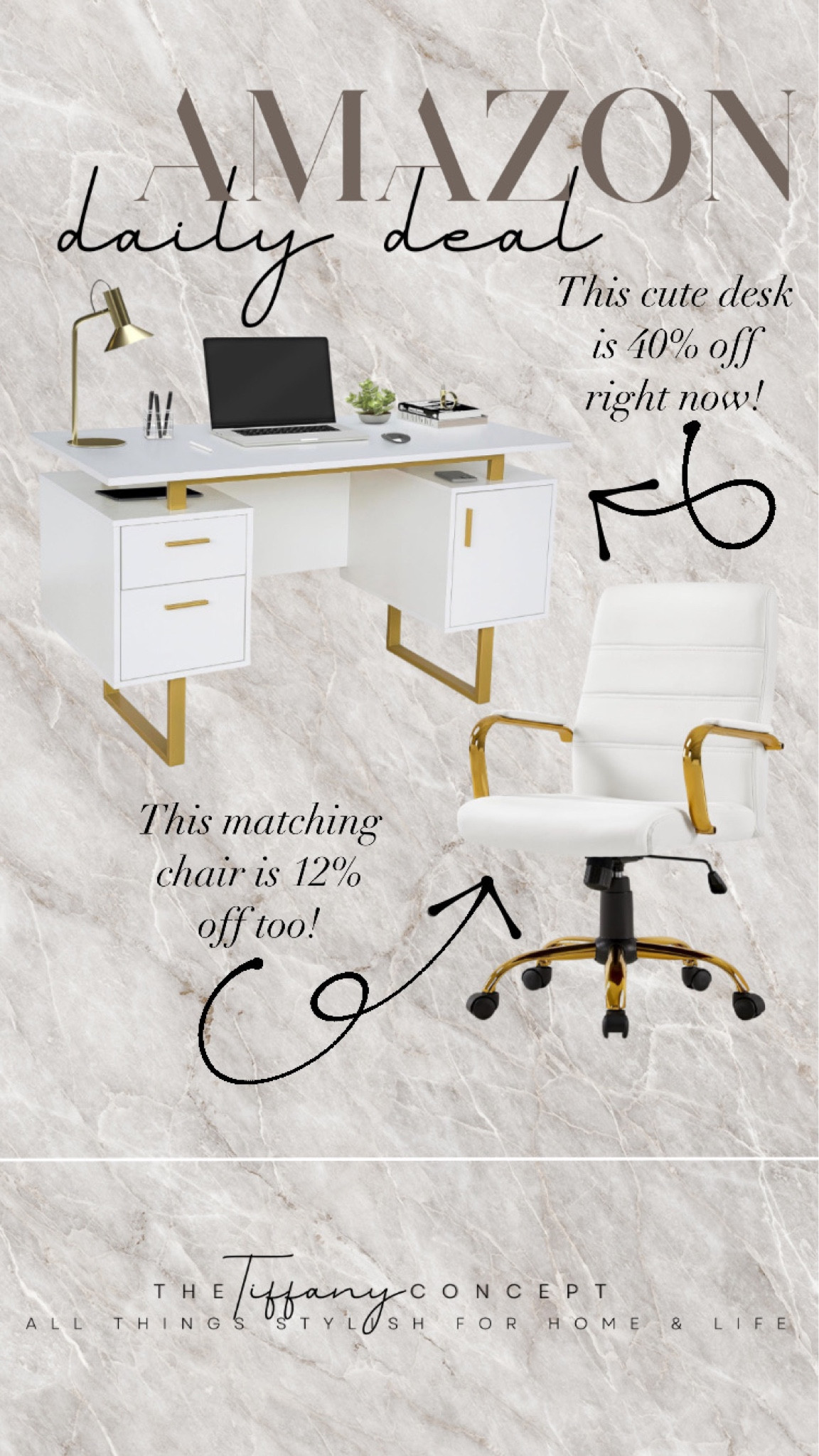 This chic desk and chair are both of sale right now. Snag them up to style up your home office! 

#LTKSaleAlert #LTKFamily #LTKHome