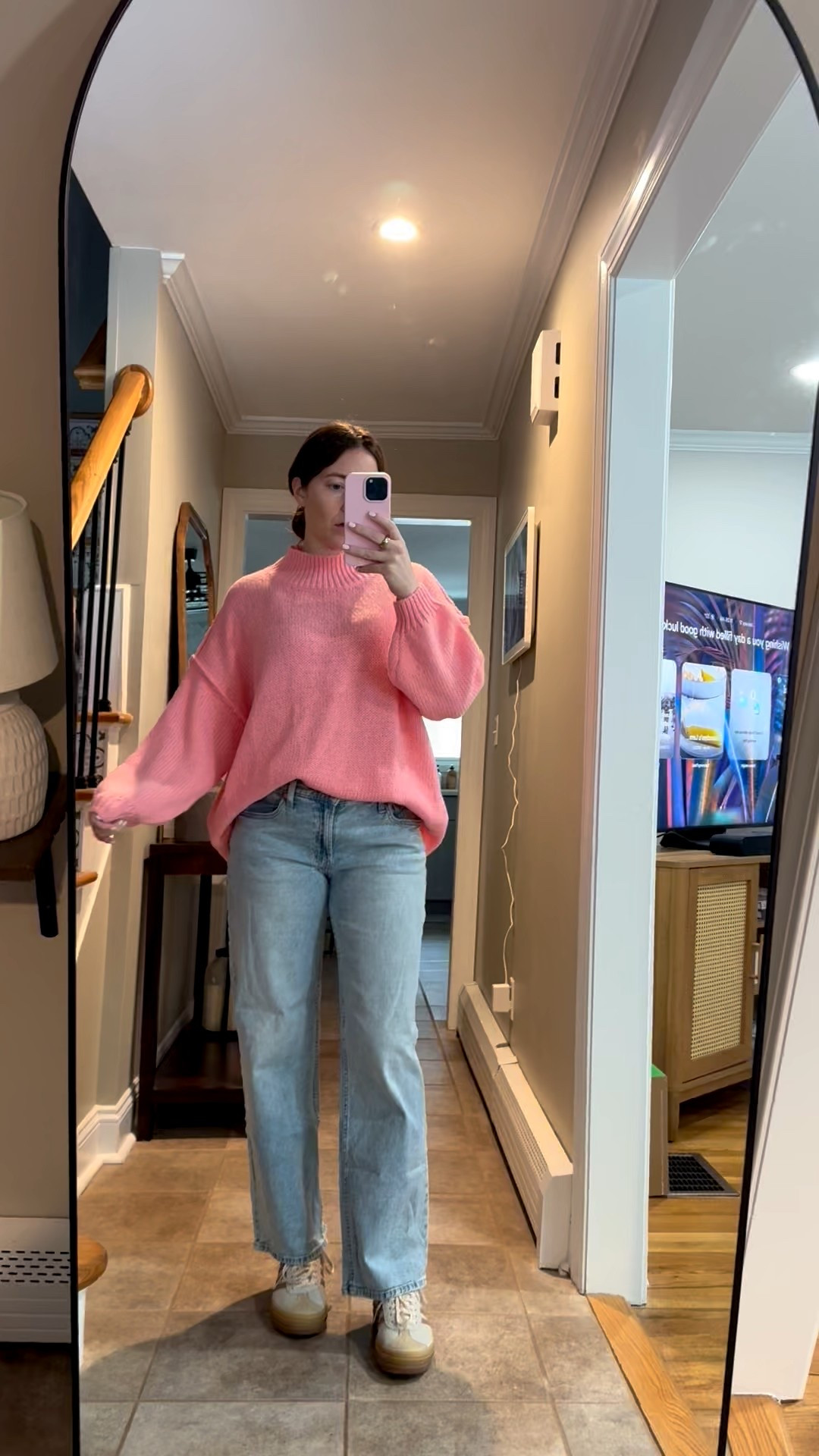 One of my fav Amazon sweaters! I’m wearing size small. It has an oversized fit

Jeans - sized up a size 

#LTKValentine #LTKSaleAlert