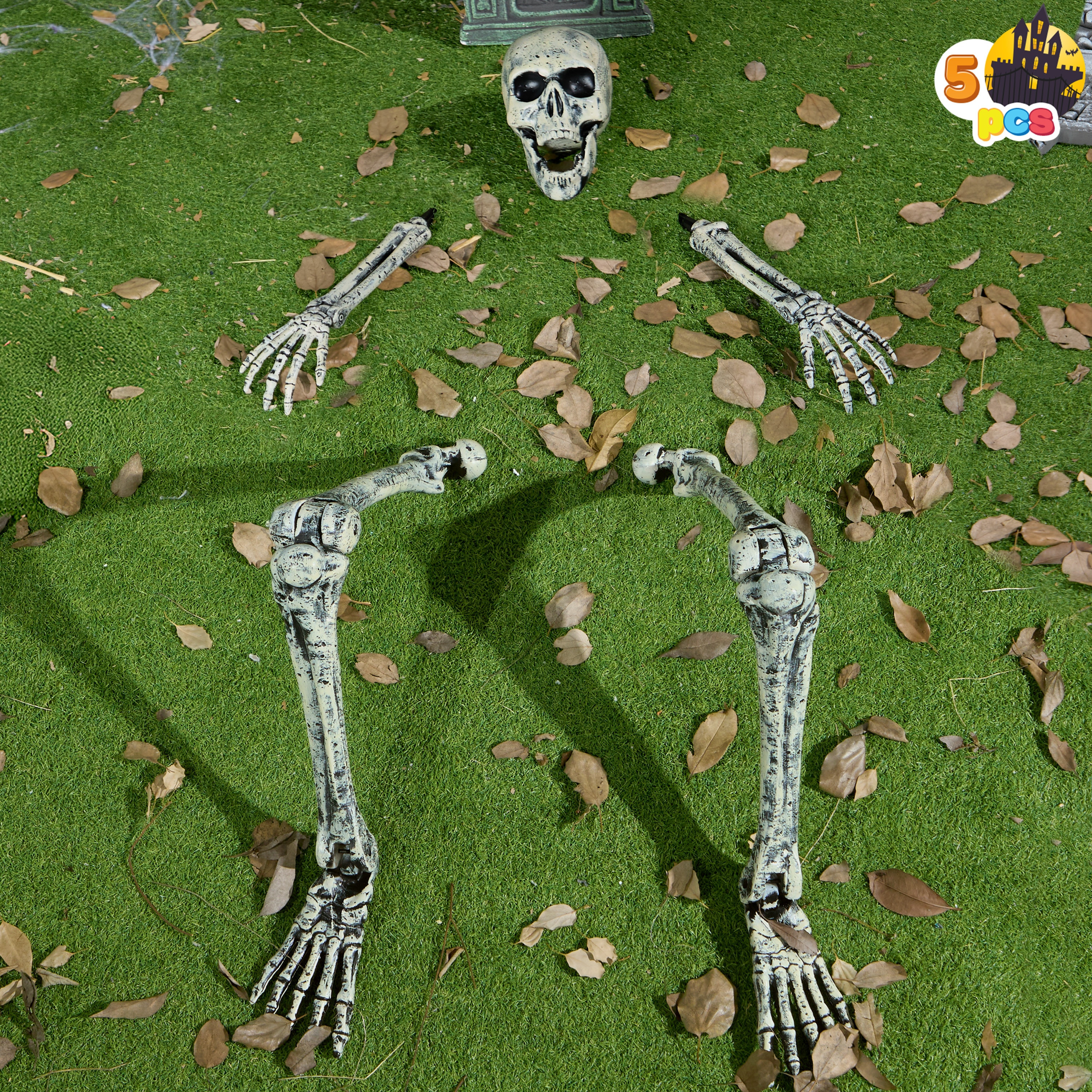 Joyfy 5 Pcs Halloween Skeleton Decorations Outdoor one_size | 17621PM | Lowe's