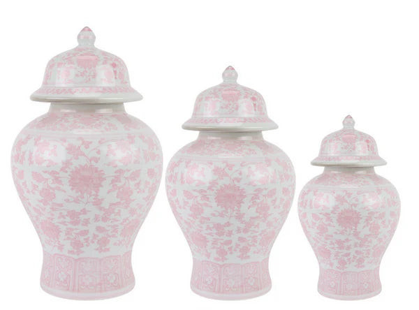 Pink Floral Jar (3 Sizes) | The Enchanted Home