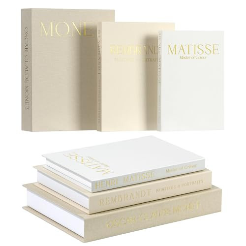 WOPIPAL Set of 3 Decorative Books for Home Decor, Linen Faux Books for Coffee Table, Bookshelf or Mantel, Aesthetic Fake Book Storage Boxes with Magnetic Snap for Photo Organization & Keepsakes Box | Amazon (US)