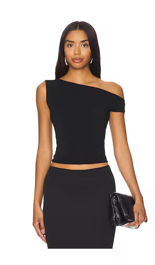 CLYQUE Emily Top in Black. - size M | Revolve Clothing (Global)