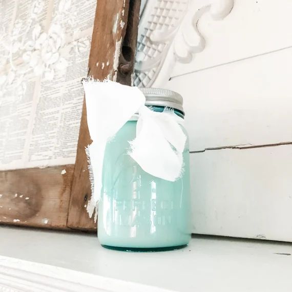 Vintage Blue Ball Mason Jar Candles | Etsy | Etsy (US)