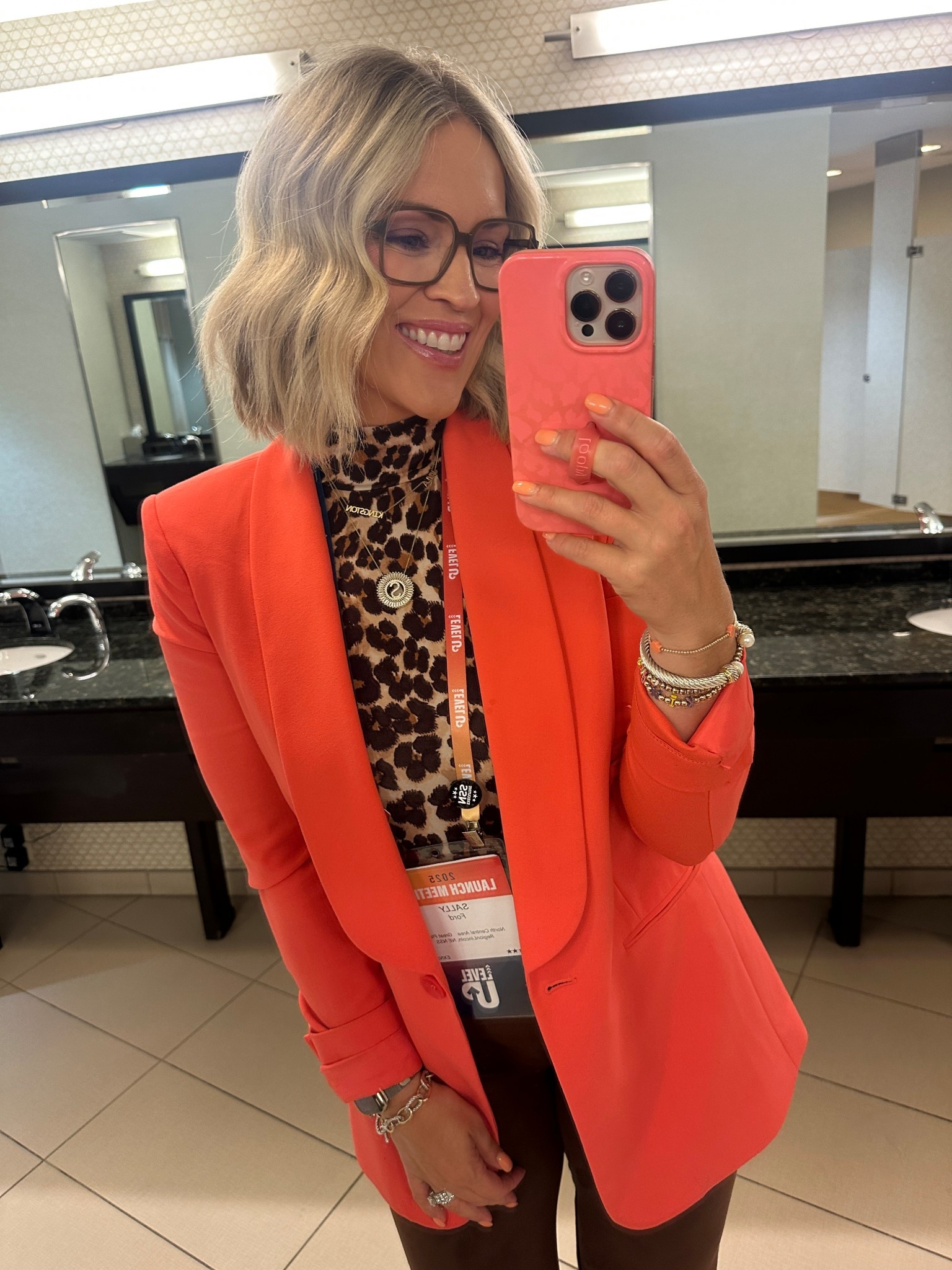 Blazer is old! But coral and leopard together are so pretty!!!! #hocspring #hocautumn 

#LTKSaleAlert #LTKOver40 #LTKSeasonal