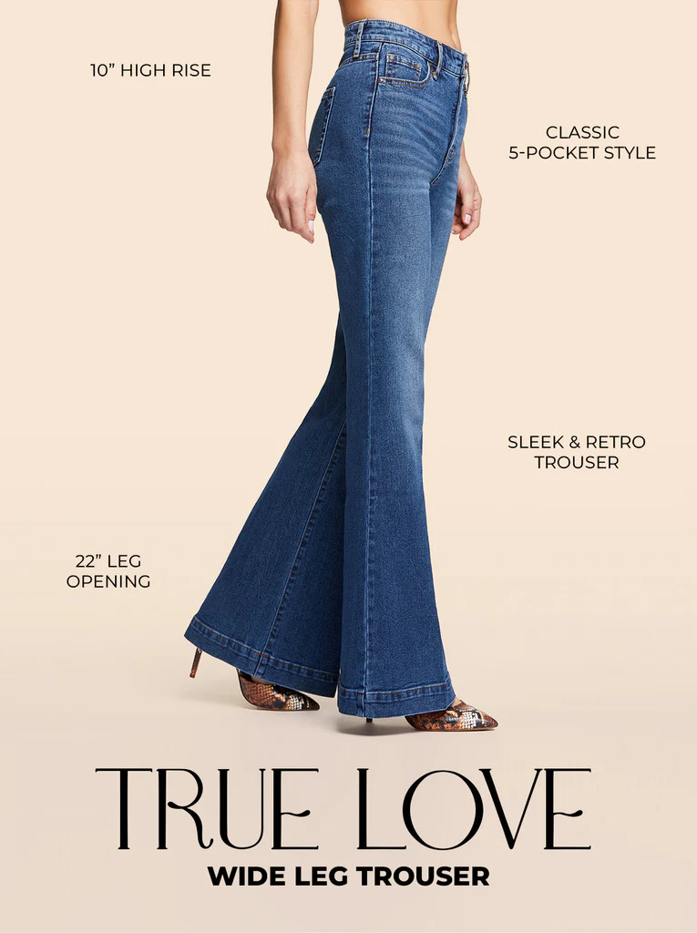 True Love Wide Leg Trouser Jeans in Sia | Jessica Simpson E Commerce