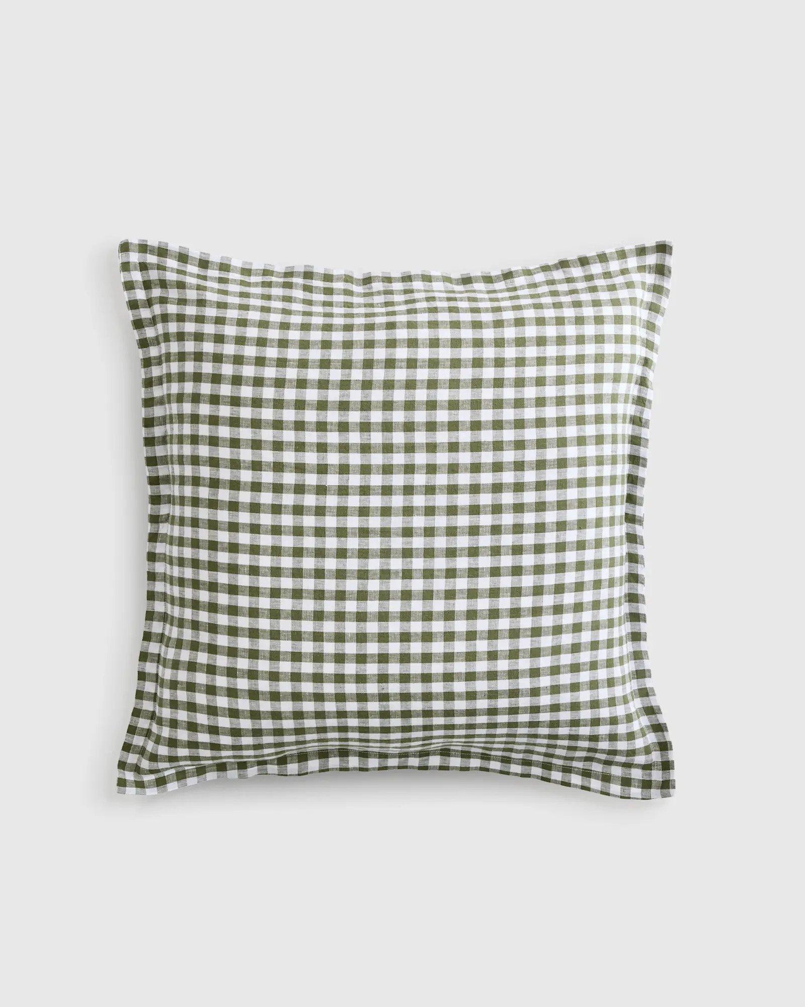 European Linen Gingham Euro Sham | Quince