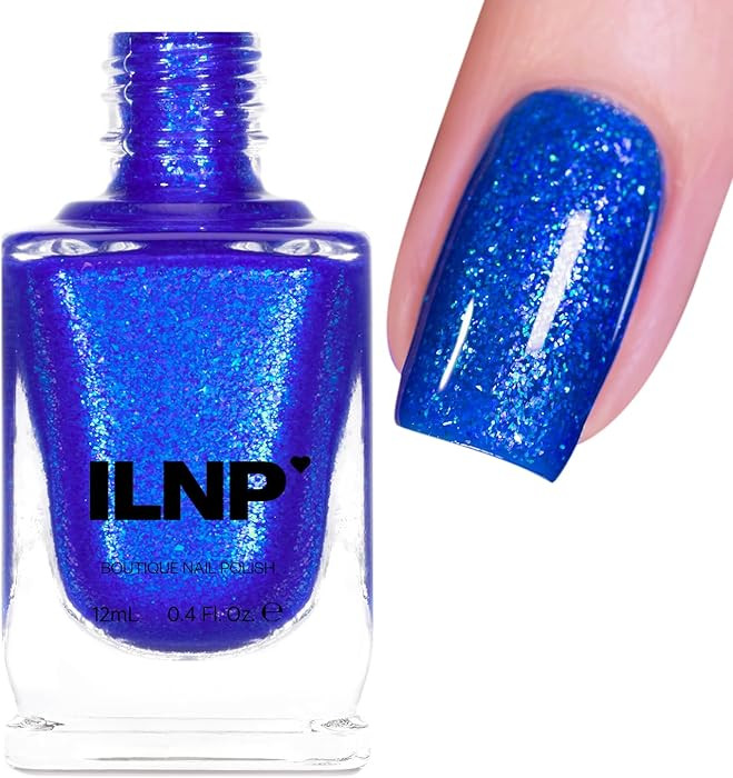 ILNP Sea Glass - Deep Cobalt Blue Shimmer Nail Polish | Amazon (US)