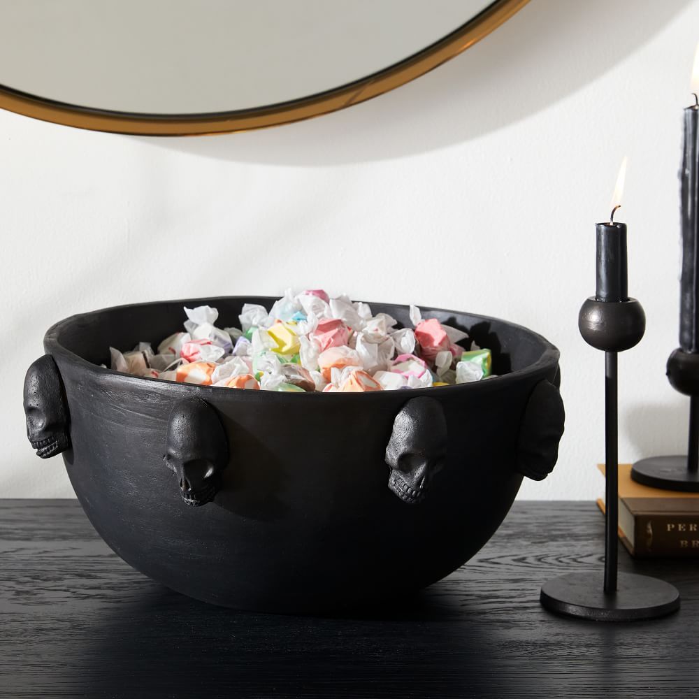 Black Terracotta Skull Candy Bowl | West Elm (US)