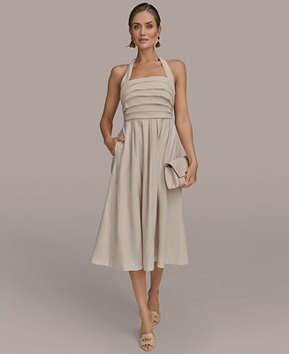 Donna Karan New York Women's Tie-Back Midi Dress - Macy's | Macy's