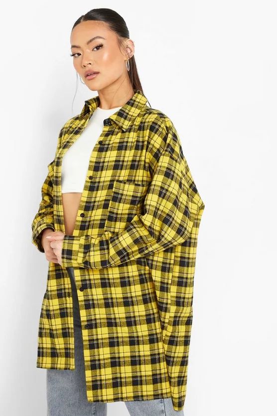 Oversized Flannel Shirt | Boohoo.com (US & CA)