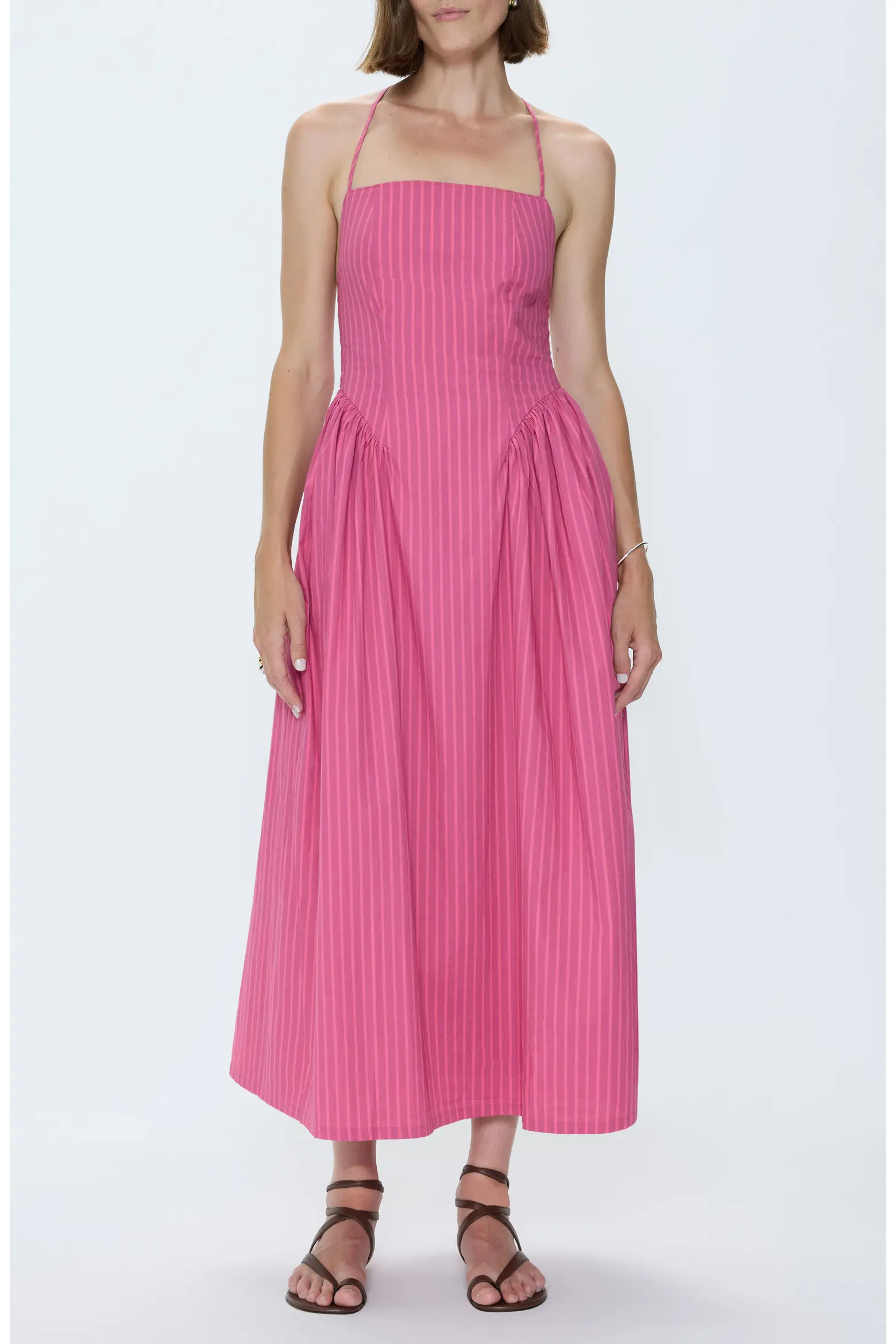 Sadee Stripe Crossback Midi Dress (Women) | Nordstrom | Nordstrom