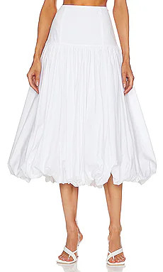 Cinq a Sept Midi Ellah Skirt in White from Revolve.com | Revolve Clothing (Global)