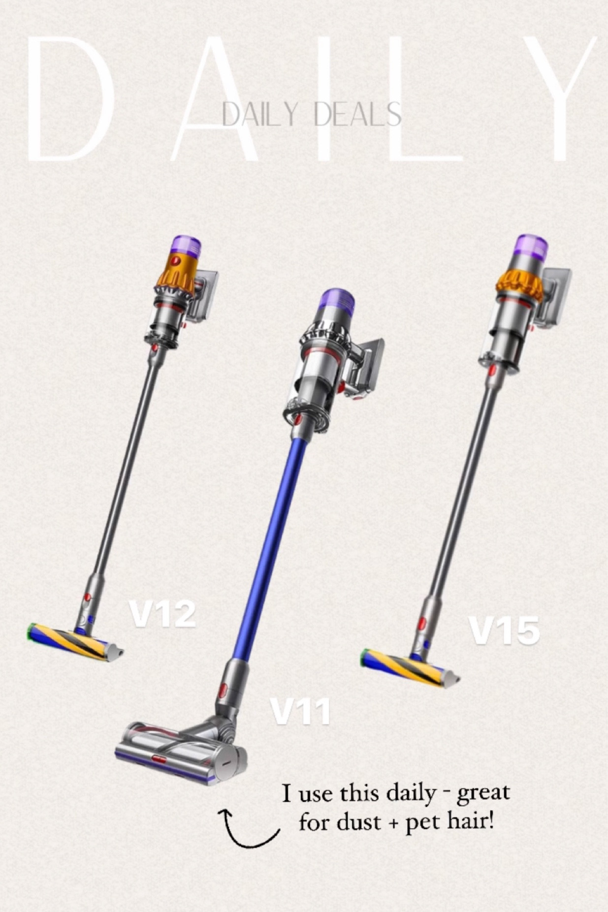 Deal Of The Day—Labor Day Sale Finds—Dyson V11, V12, and V15!✨ 

#labordaysale #labordayweekend #laborday #labordaysalefinds #salefinds #bestbuysale #amazonsale #amazonlaborday #amazondeals #bestbuydeals #dailydeals #dealoftheday #homefinds #dyson #dysonsale #dysonvacuum #vacuumsale #cordlessvacuum #homefind #homemusthaves #bridalregistry #housewarminggifts #giftideas #bestseller 

#LTKFind #LTKhome #LTKSale