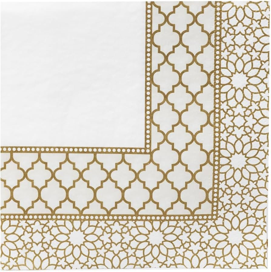Talking Tables 20 x Gold Napkins Recyclable Paper Serviettes, Table Decorations for EID Celebrati... | Amazon (UK)