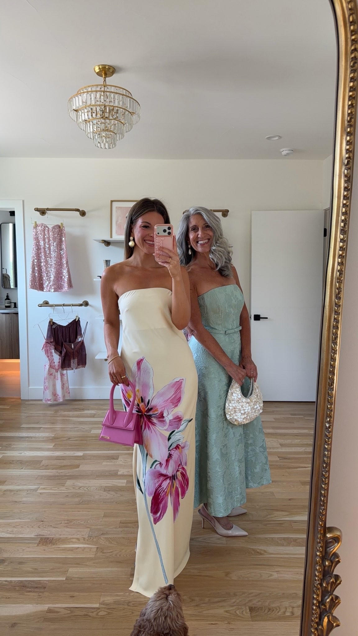 Mom and me ivory strapless with a large watercolor floral print, sage green textured strapless a-line with a fitted waist wedding guest and formal event dresses  💍🤍

Wearing my usual smalls/2 in most

Mom wears a medium/6

Wedding guest, mom & me outfits, mom & me dresses, matching outfits, mother daughter outfits, family photo outfits, wedding guest dresses, mother of the bride, mother of the groom, wedding guest outfit ideas

#LTKWedding #LTKSeasonal #LTKootd