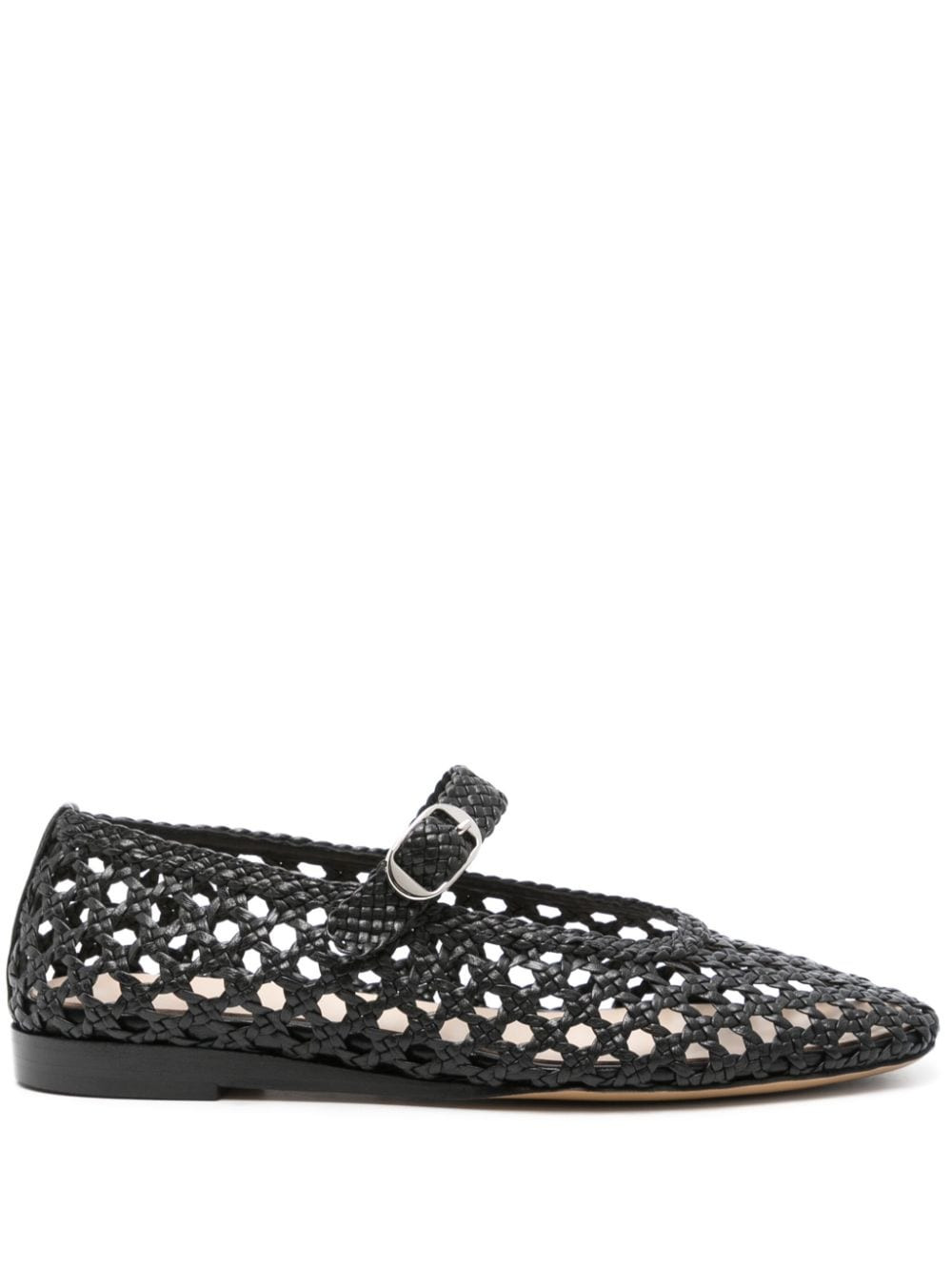 Le Monde Beryl woven-leather ballerina shoes - Black | Farfetch Global