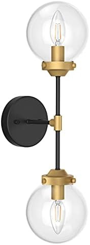 Ralbay Rustic Wall Sconces 2 Light Industrial Metal Black Wall Light Fixture Vintage Style Clear ... | Amazon (US)