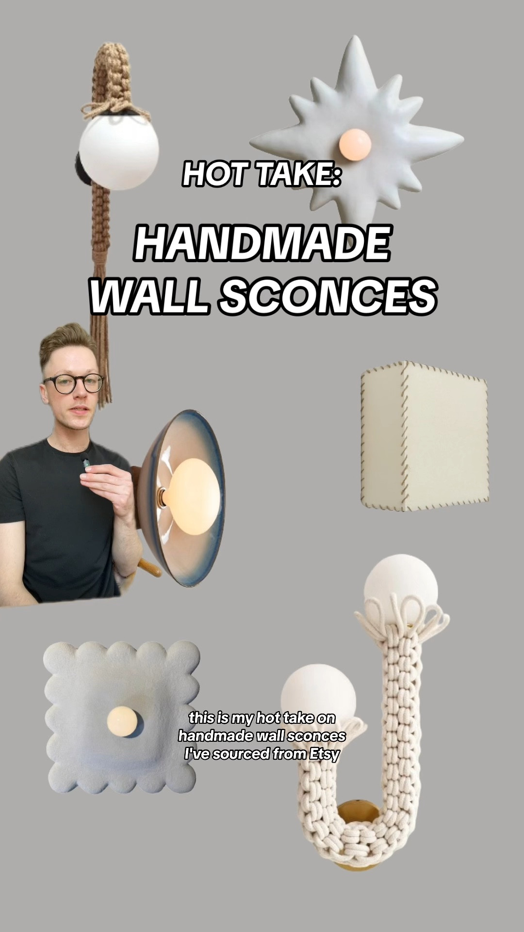 Hot Take: Handmade Wall Sconces from Etsy.