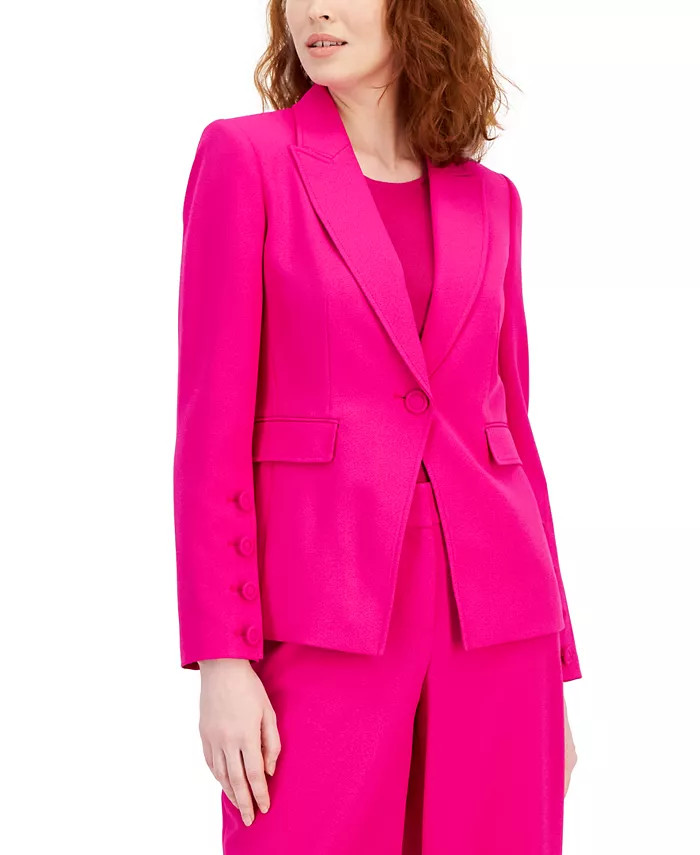 Tahari ASL Women's Single-Button Peak-Lapel Blazer - Macy's | Macy's
