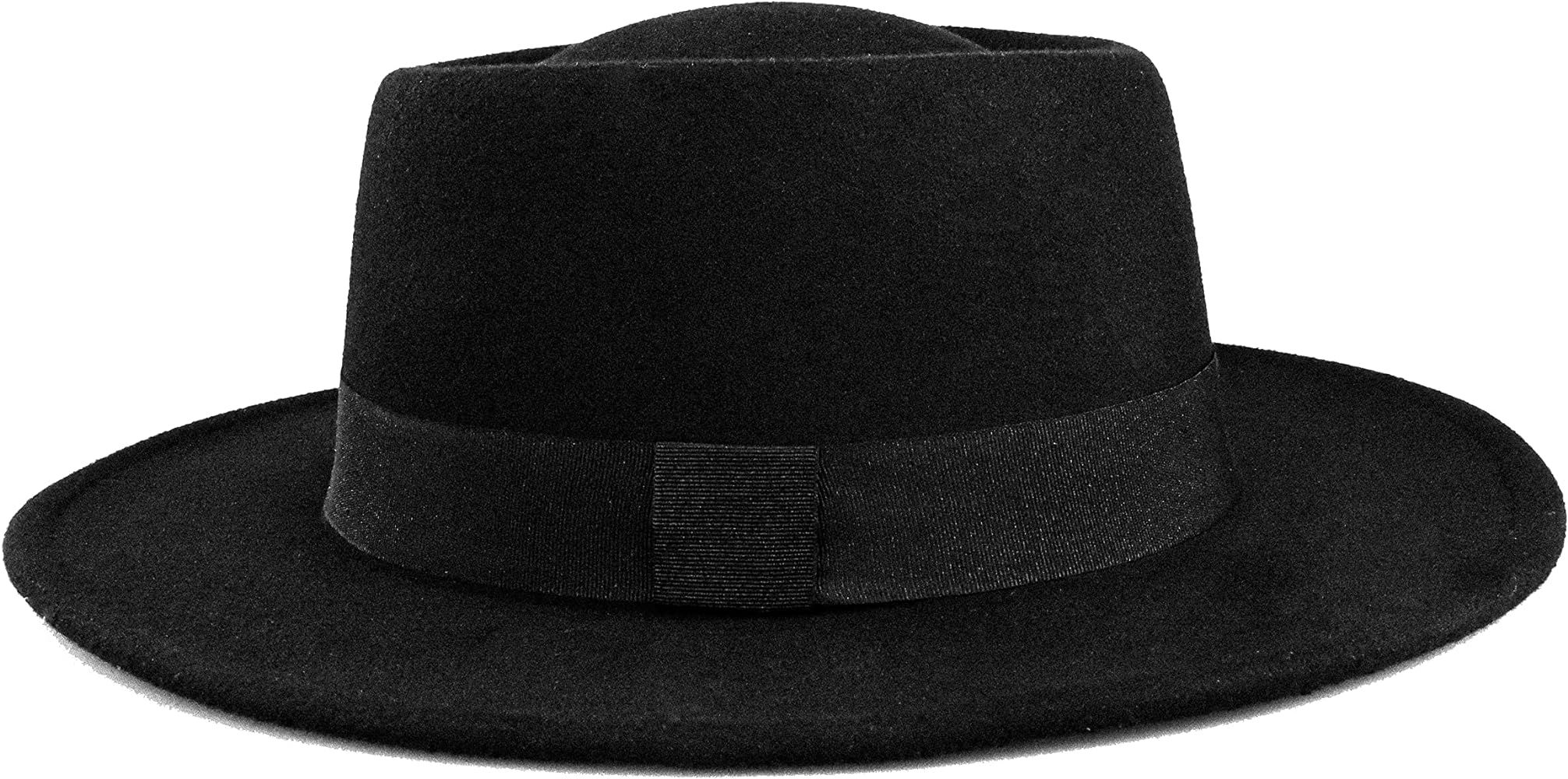 Eohak Womens Belt-Buckle-Panama-Hat Wool Womens Wide Brim Fedora Hat (S-M) | Amazon (US)