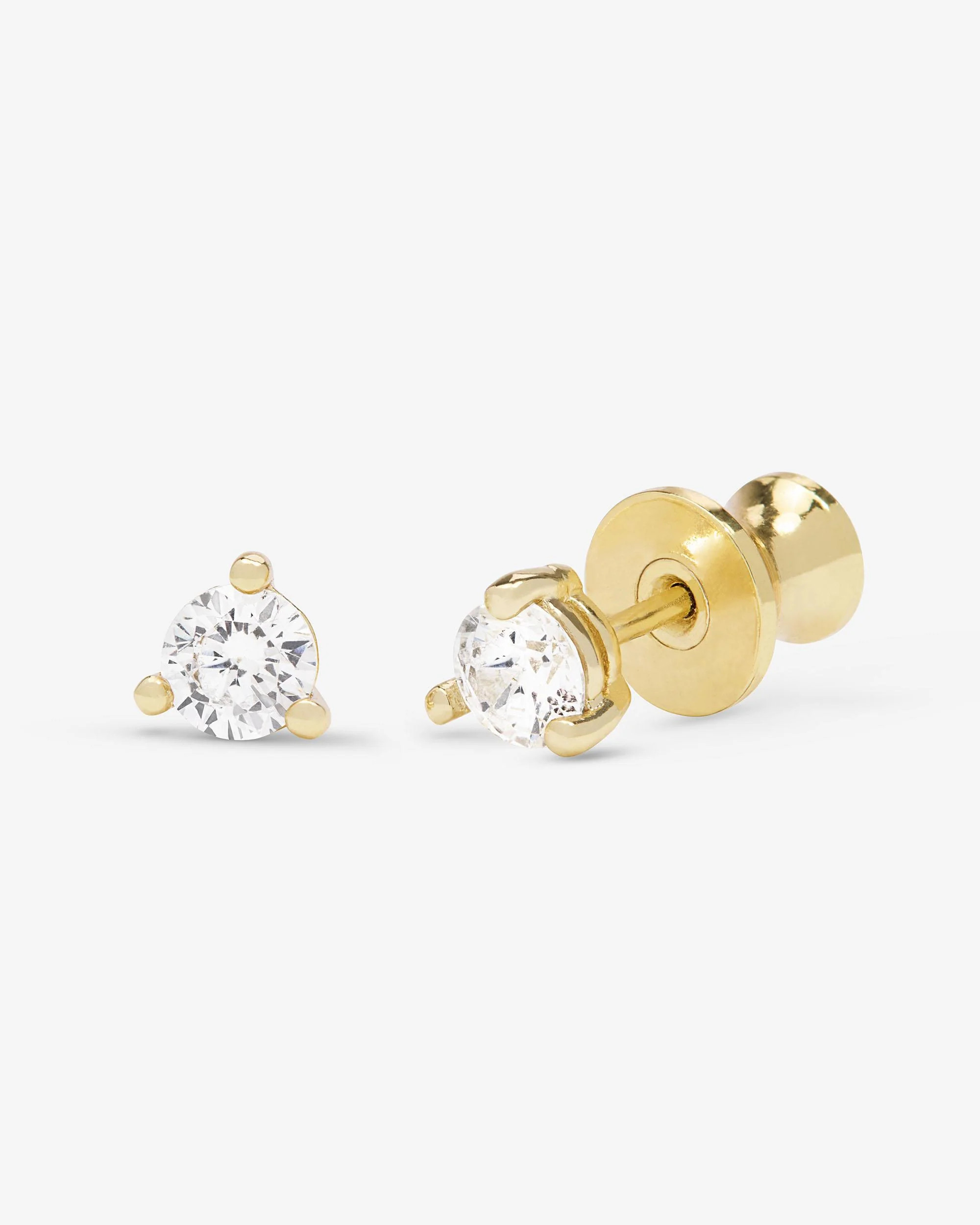 Not Your Basic 4mm Studs - Gold|White Diamondettes | Melinda Maria Jewelry