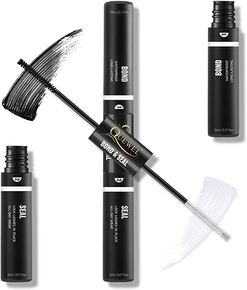 Lash Clusters Bond and Seal, QUEWEL Black Eyelash Clusters Glue for DIY Eyelash Extensions, Long-... | Amazon (CA)