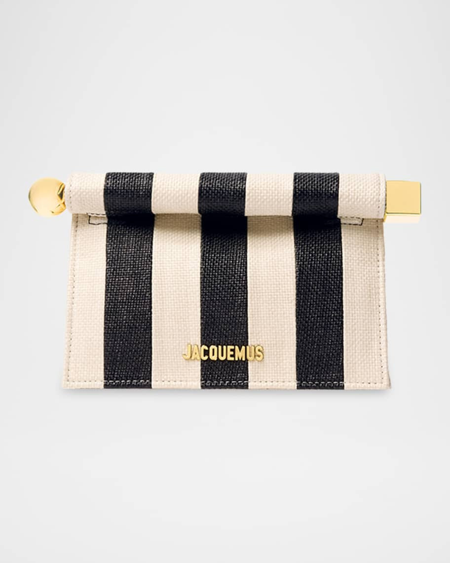 Jacquemus La Petite Pochette Rond Carre Raffia Clutch | Neiman Marcus