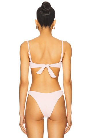 Georgie Bikini Top in Textured Pink | Revolve Clothing (Global)
