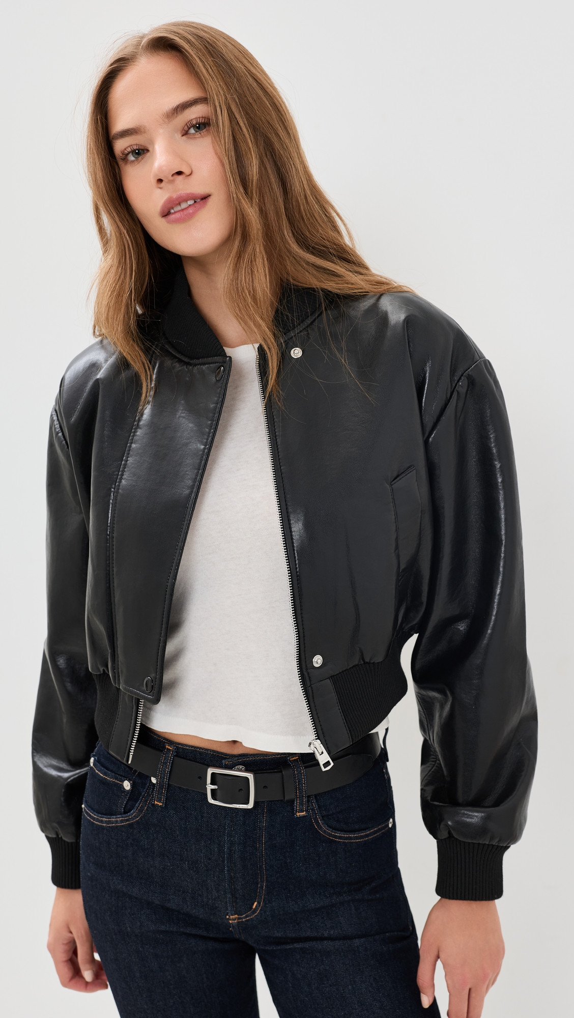 Citizens of Humanity Camille Moto Recycled Leather Jacket Black XS | Shopbop