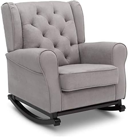 Delta Children Emma Upholstered Rocking Chair, Dove Grey | Amazon (US)