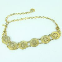 Vintage Gold Tone Chain Link Belt Waist Boho Goddess Hippy Disco 80S Statement S M | Etsy (US)