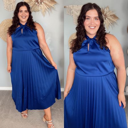 Affordable Walmart Summer dress ☀️🌴🌺 Satin pleated halter royal blue wedding guest outfit $40
Size XXL

#LTKPlusSize #LTKWedding #LTKStyleTip