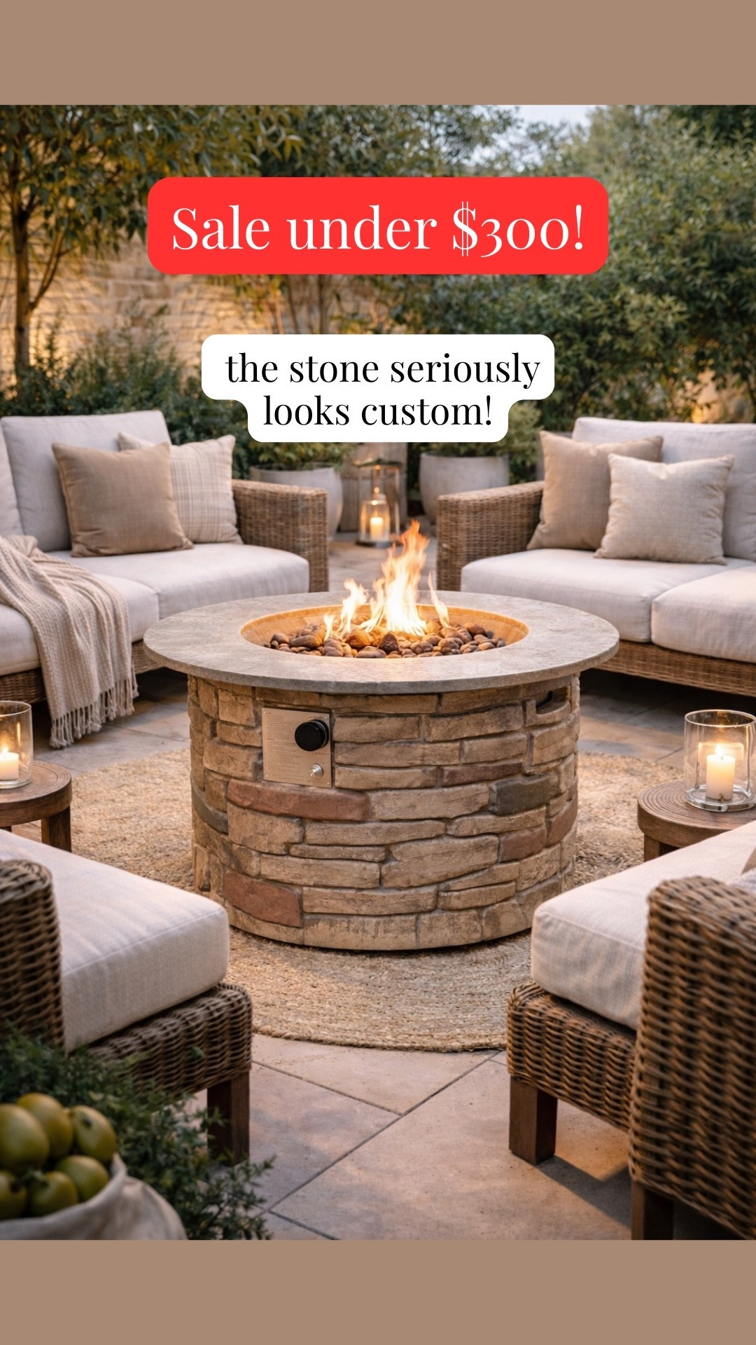 Love this stone fireplace!