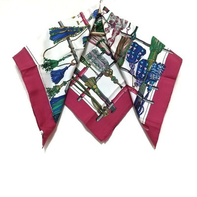 Auth HERMES Carre 90 - White Bordeaux Multi Scarf  | eBay | eBay US