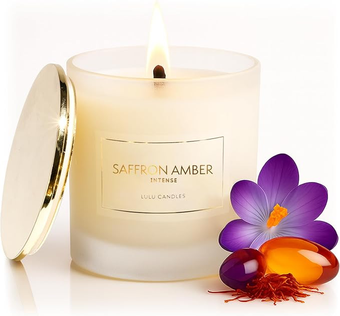 Lulu Candles | Saffron & Amber Intense | Smells Woody & Floral | Luxury Scented Candle w/Wood Wic... | Amazon (US)