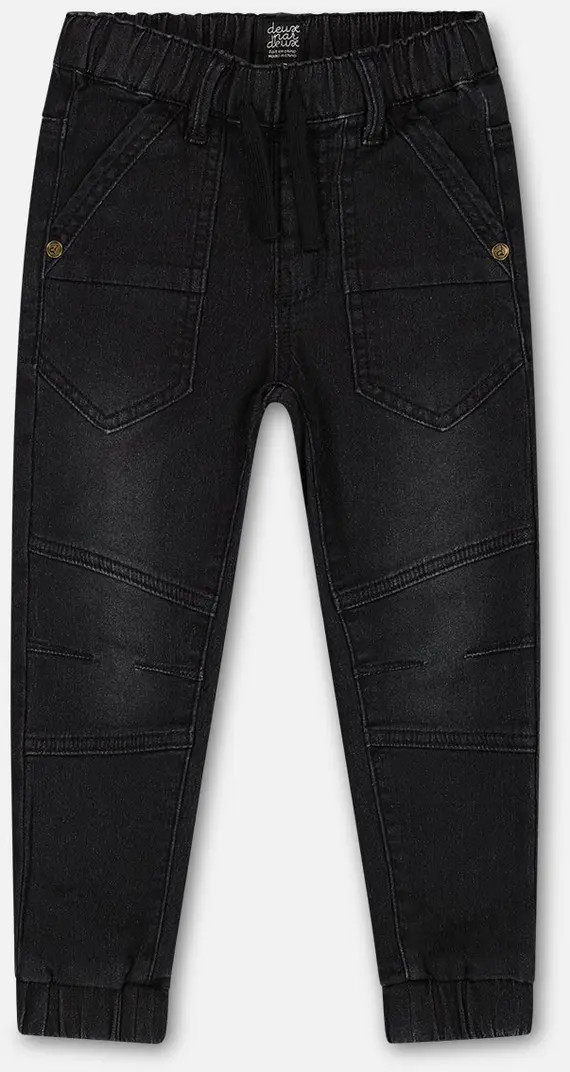 Deux Par Deux Little Boy's Black Stretch Denim Jogger Pants | Nordstrom | Nordstrom