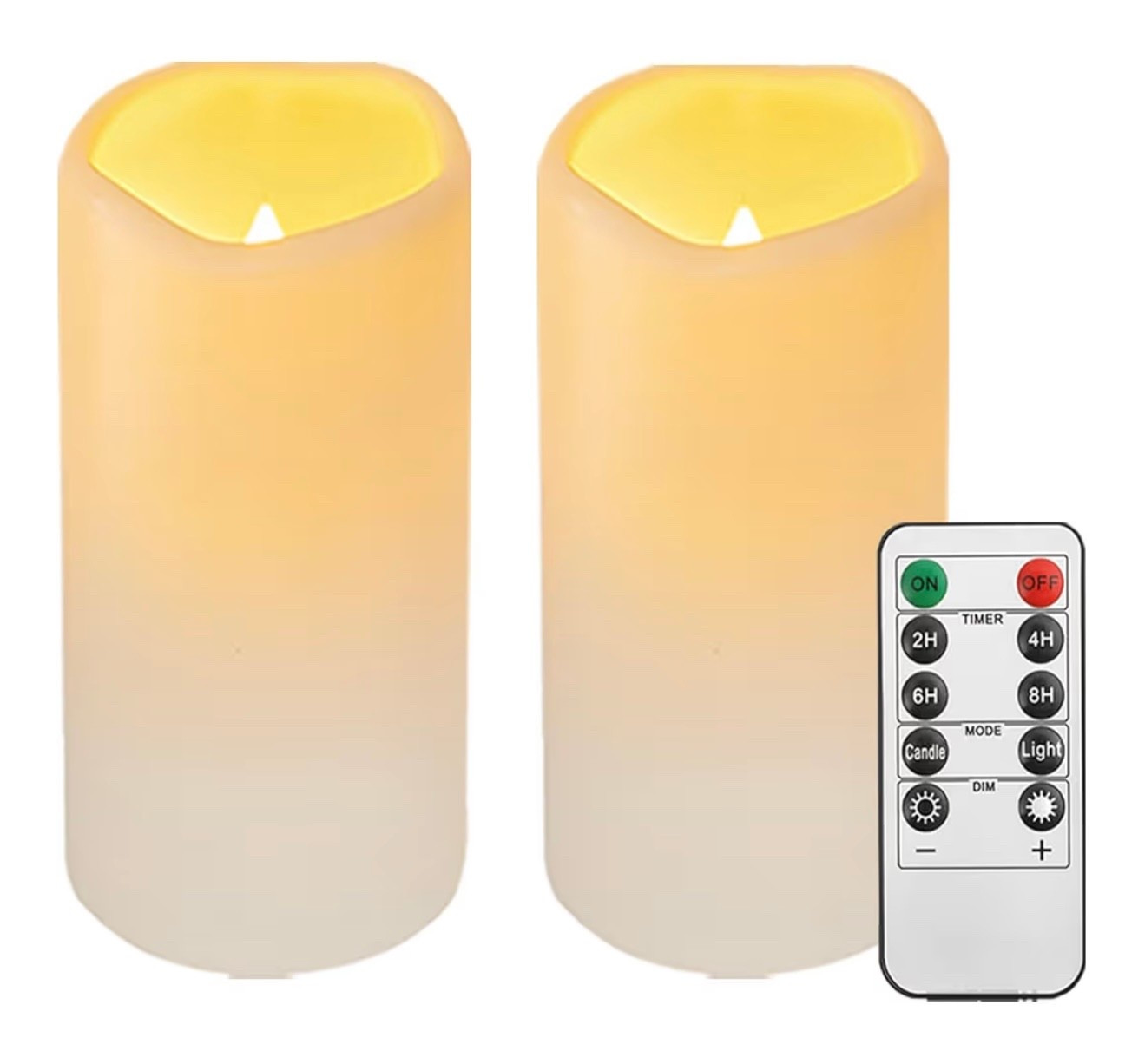 2PACK Outdoor Plastic flameless Candles with Remote Control and Timer, LED Flickering Battery Operated Electric Pillar Candles 

#LTKFindsUnder50 #LTKHome