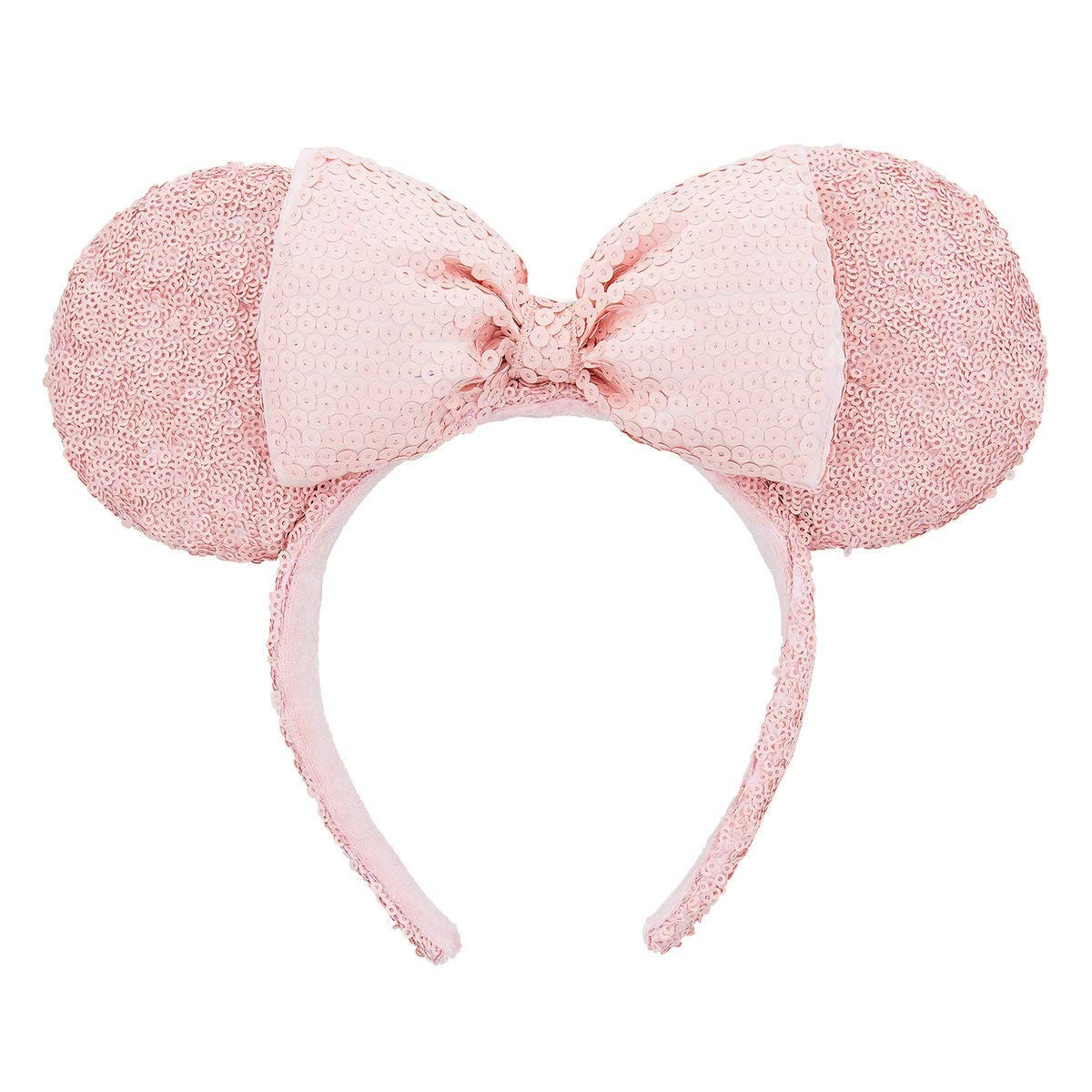 2018 Disneyland Disney Parks Millenial Pink Sequin Bow Minnie Ears Headband | Amazon (US)