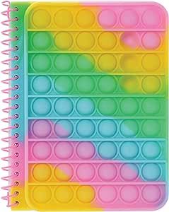 iscream Silicone Popper Cover Spiral-Bound Lined Page 7" Journal - Spring Swirl | Amazon (US)
