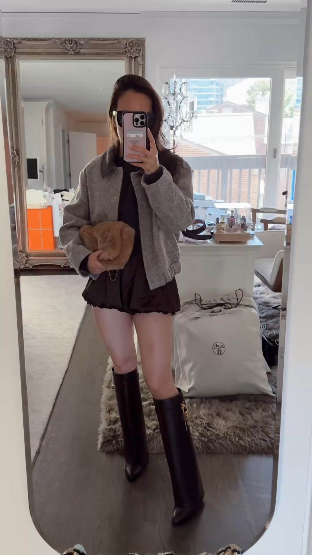 Fall outfit, barn jacket, bubble shorts, lace shorts, givenchy boots, fall boots

#LTKShoeCrush #LTKStyleTip #LTKSeasonal