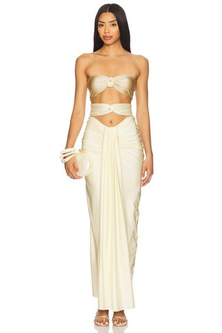 Giselle Dress in Marble Ivory | Revolve Clothing (Global)