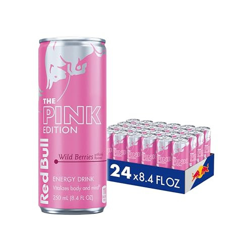 Red Bull Wild Berries, Pink Edition, with 80mg Caffeine plus Taurine & B Vitamins, 8.4 Fl Oz, Pack of 24 Cans | Amazon (US)