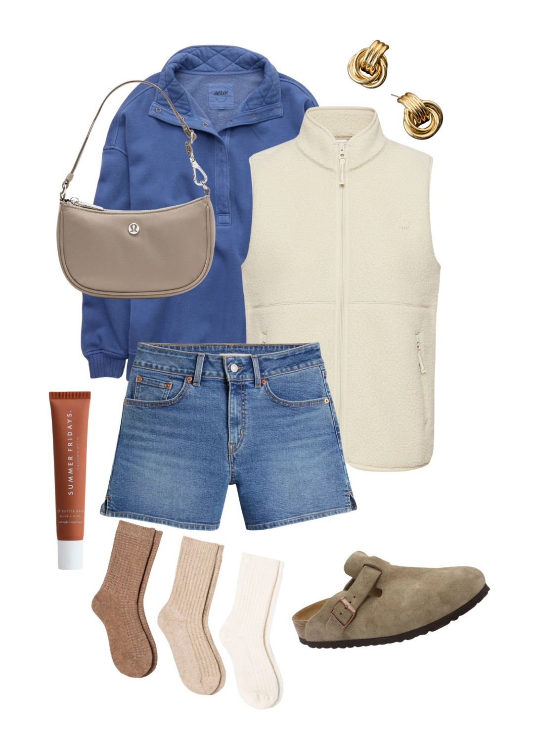 I LIVE for long sleeves and shorts weather! 💙 This is a fun ootd for when it starts to actually cool down (hopefully) in a few weeks! 🍂 

#LTKFindsUnder100 #LTKStyleTip #LTKSeasonal