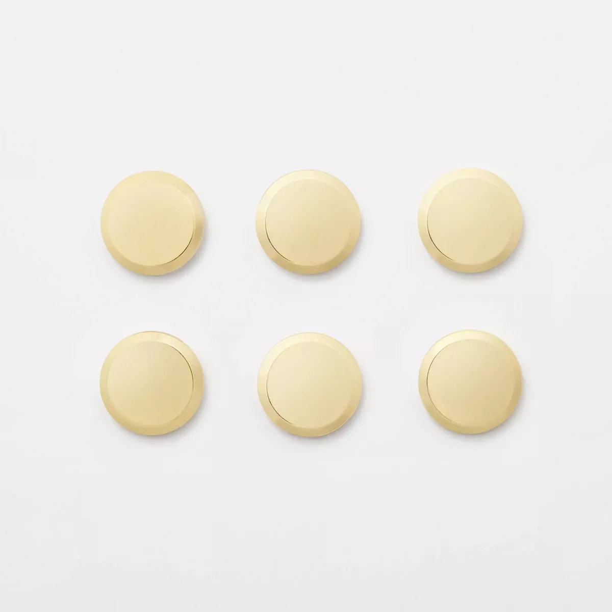6pk Round Metal Soft Gold Magnets - Threshold™ | Target